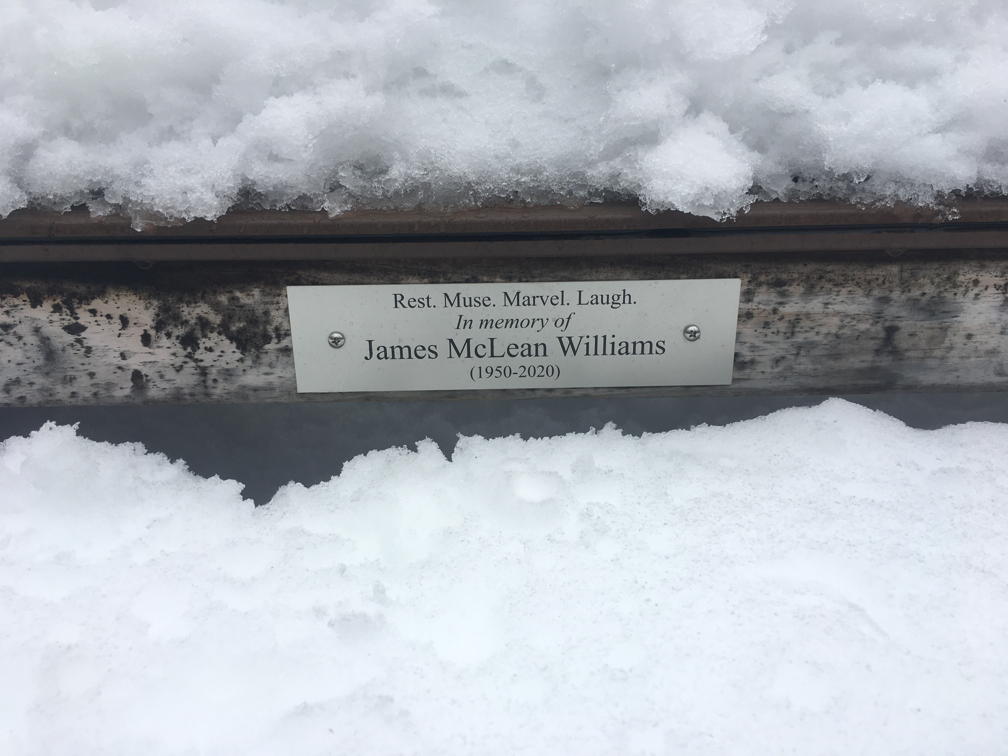 Memorial bench plaque